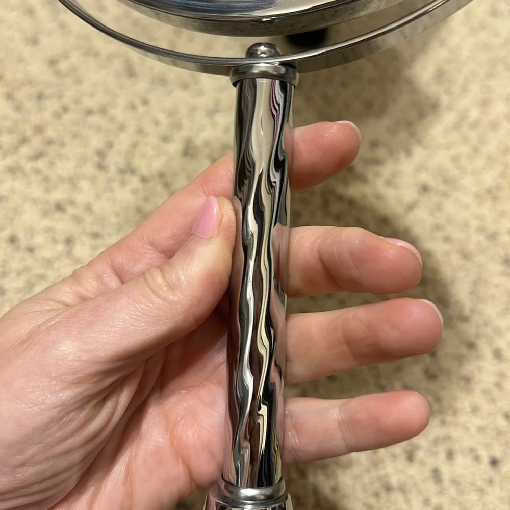 5X Magnification Silver 7” Vanity Mirror